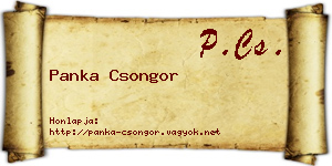 Panka Csongor névjegykártya
