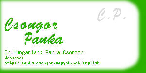 csongor panka business card